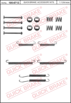 Zestaw montażowy, szczęki hamulcowe