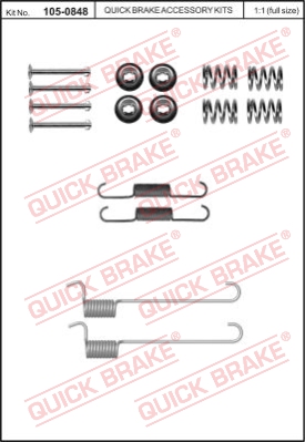 Zestaw montażowy, szczęki hamulcowe