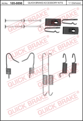 Zestaw montażowy, szczęki hamulcowe