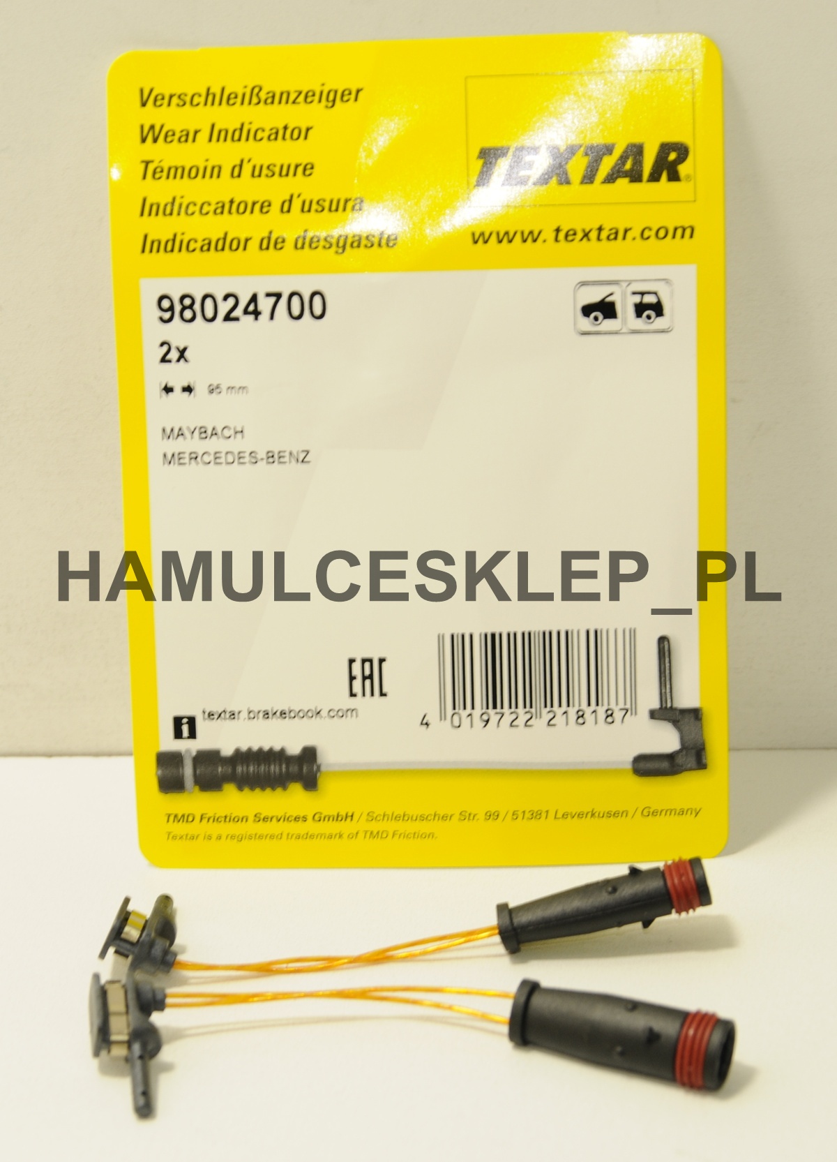 Czujnik zużycia klocka