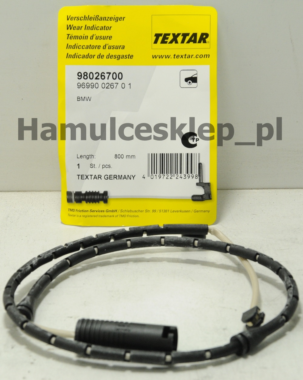 Czujnik zużycia klocka