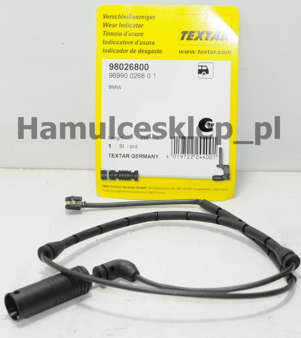 Czujnik zużycia klocka