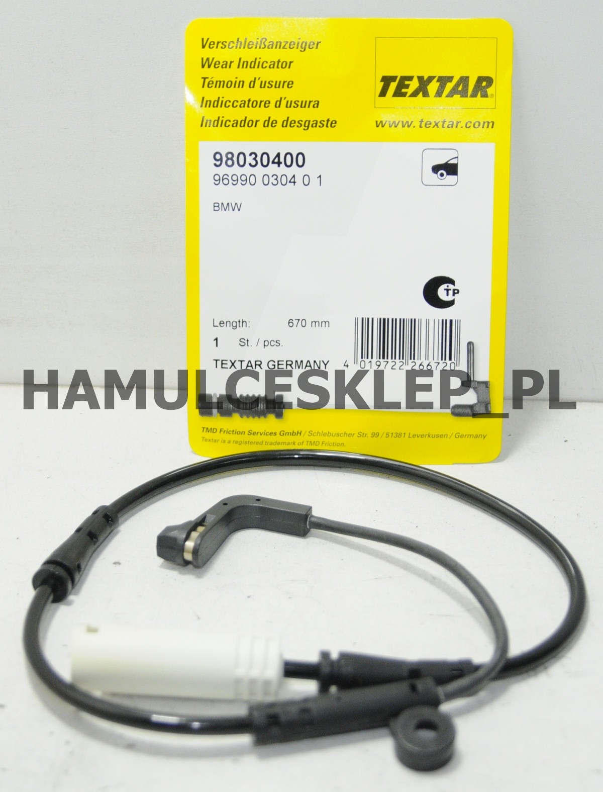 Czujnik zużycia klocka