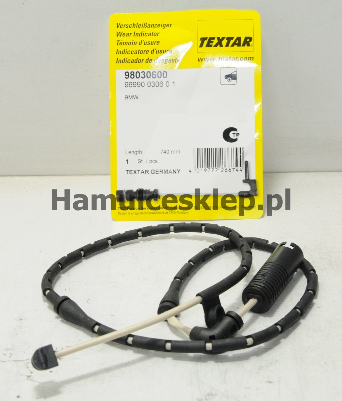 Czujnik zużycia klocka