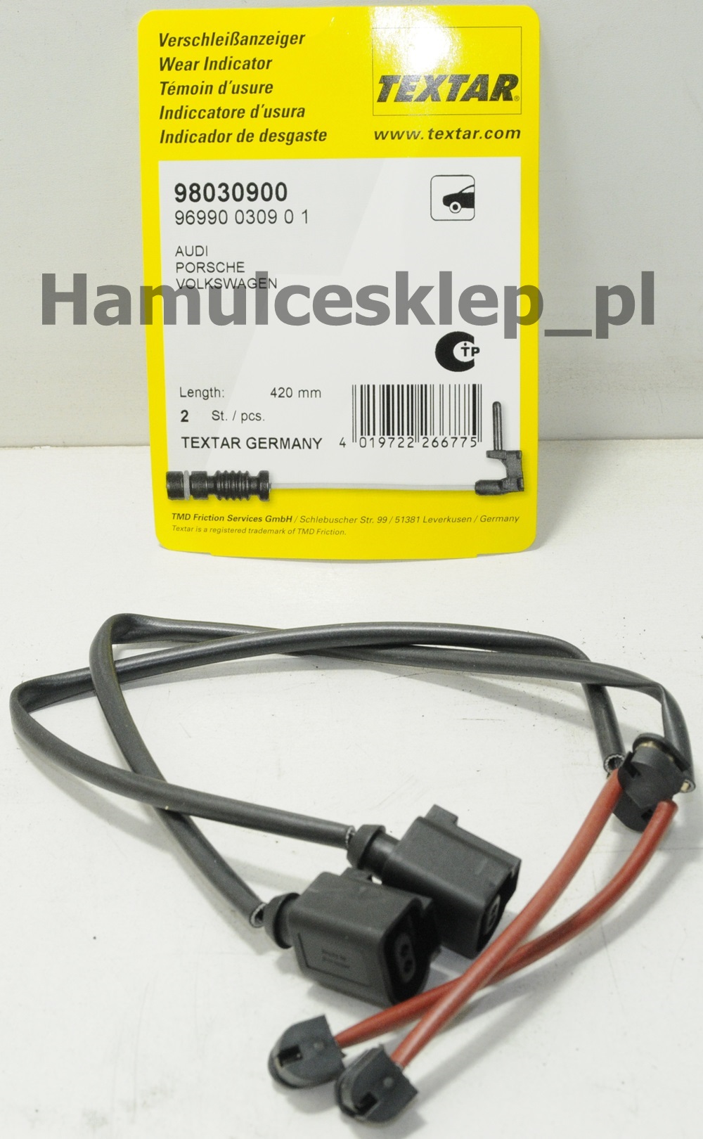 Czujnik zużycia klocka