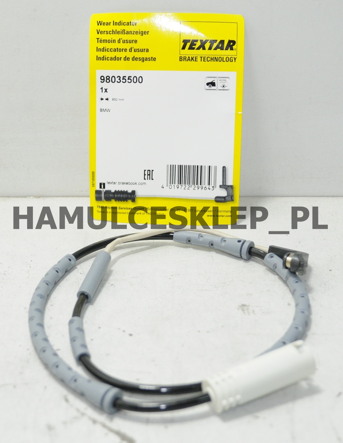 Czujnik zużycia klocka