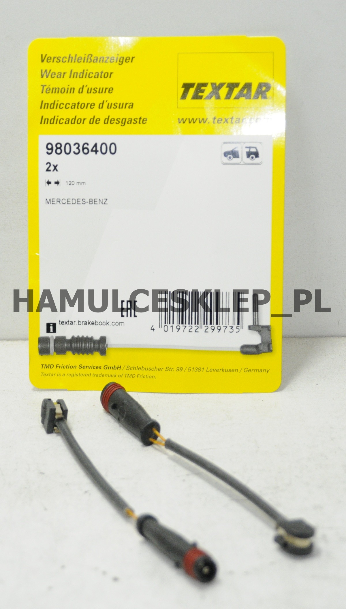 Czujnik zużycia klocka