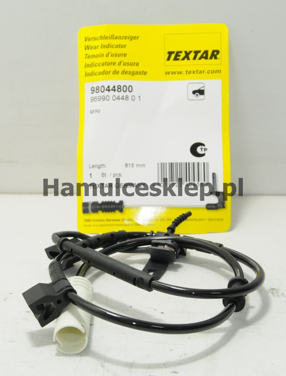 Czujnik zużycia klocka