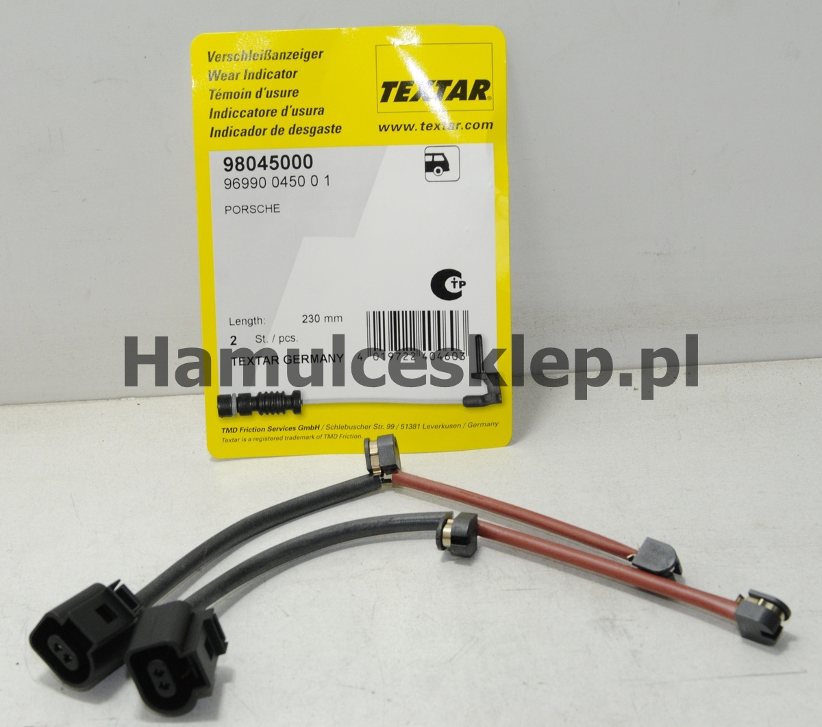 Czujnik zużycia klocka